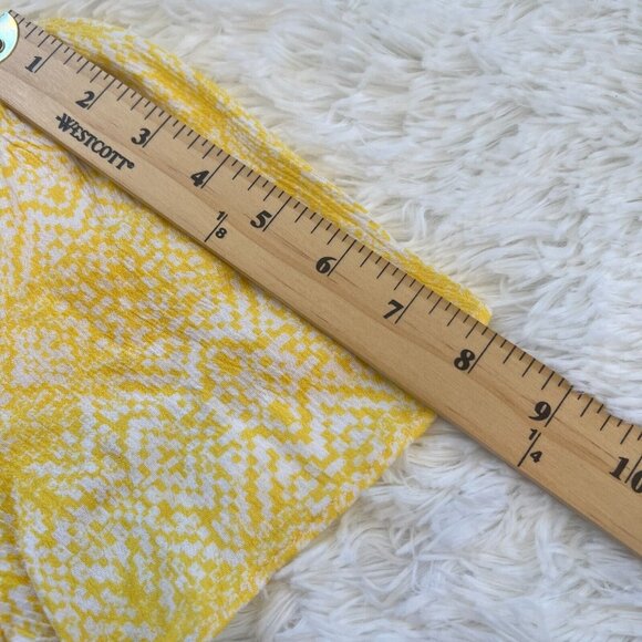 Cato Top Womens Small Yellow Lace Open Back Bow Boho Beach Romantic Crepe 13049 - Picture 5 of 7